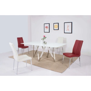 Chintaly Imports Abigail 42-inch x 72-inch Rectangular Glass Table, Starphire White Glass