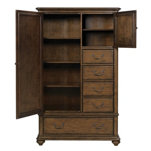 Kincaid Commonwealth Witham Wood Gentlemen'S Chest w/2 Doors & 5 Drawers, Brown