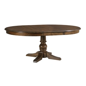 Kincaid Commonwealth Byron/Renner Round Wood Extendable Dining Room Set, Brown