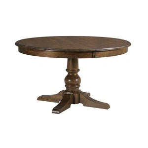 Kincaid Commonwealth Byron/Higgins Round Wood Extendable Dining Room Set, Brown