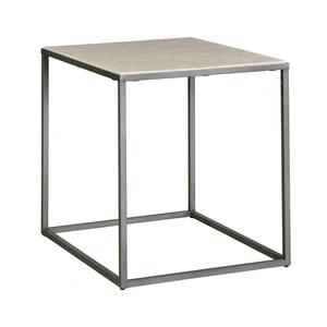 Hammary Modern Basics Rectangular Travertine/Metal End Table