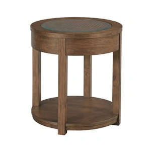 Hammary Foster Round Wood End Table, Hazel