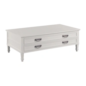 Hammary Structures Rectangular Wood Coffee Table w/2 Drawers, Pure White