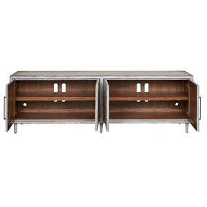 Hammary Hidden Treasures Wood Distressed Mod 4-Door Credenza