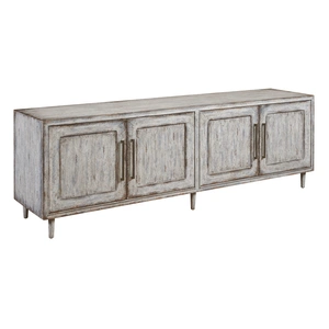 Hammary Hidden Treasures Wood Distressed Mod 4-Door Credenza