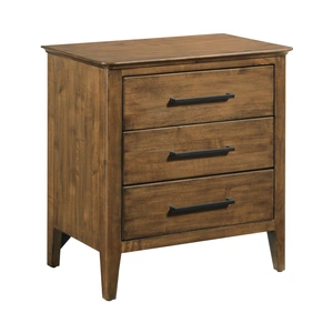 Kincaid Abode Larson Wood Nightstand w/3 Drawers, Brown