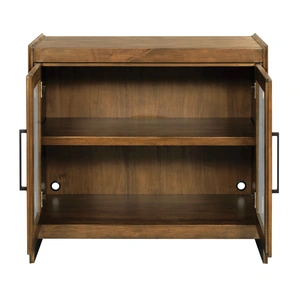 Kincaid Abode Wagner Wood/Glass Cabinet w/2 Doors, Brown
