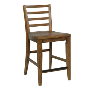Kincaid Abode Zane Rectangular Wood Counter Height Trestle Dining Room Set, Brown
