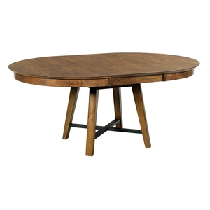 Kincaid Abode Salter/Frisco Round Wood Extendable Dining Room Set, Brown