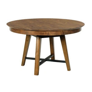 Kincaid Abode Salter Round Wood Extendable Dining Table, Brown