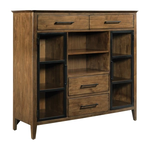 Kincaid Abode Kingsley Wood Display Buffet w/4 Drawers, Brown