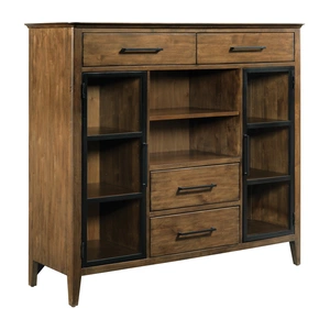 Kincaid Abode Zane Rectangular Wood Counter Height Trestle Dining Room Set, Brown