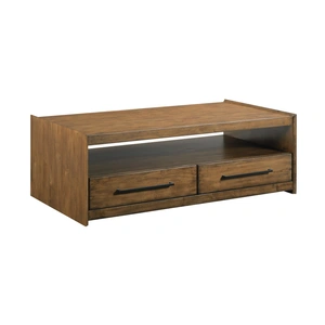 Kincaid Abode Edie Rectangular Wood Coffee Table w/2 Drawers, Brown