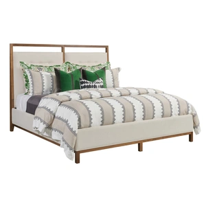 Kincaid Monogram Pinehurst Wood/Fabric Upholstered Bed, White