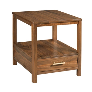 Kincaid Monogram Parkway Rectangular Wood End Table w/Drawer, Brown