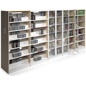 Actiu Class 20 Customizable Modular Flexible High Storage Bookcase, Single Access