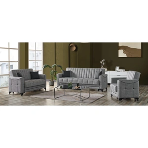 Casamode Ace Polyester Convertible Storage Living Room Set