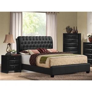 ACME Ireland II PU Panel King Size Bed, Black