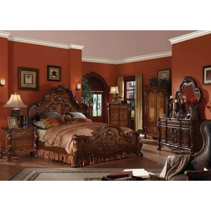 ACME Dresden Panel Bedroom Set, Cherry Oak