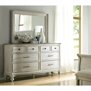 American Drew Litchfield Rectangular Wood Landscape Mirror, Sunwashed