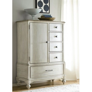American Drew Litchfield Calvin Wood Chest w/Door & 5 Drawers, Sunwashed