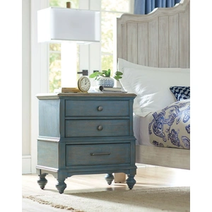 American Drew Litchfield Moray Wood Nightstand w/3 Drawers