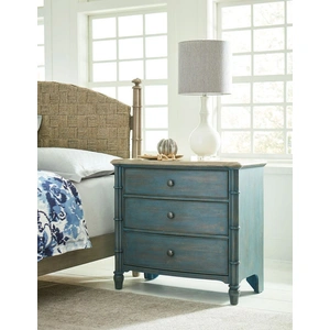 American Drew Litchfield Currituck Woven/Wood Low Post Bedroom Set, Sunwashed