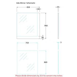 J&M Furniture Ada Premium Rectangular Mirror