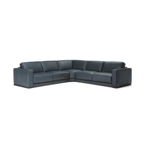 Natuzzi Editions Boston Fabric/Leather L-Shaped Sectional Sofa