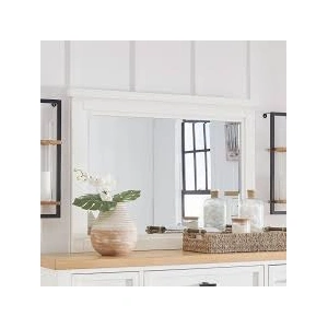 Ashley Furniture SM Ashbryn Wood/Glass Mirror, White