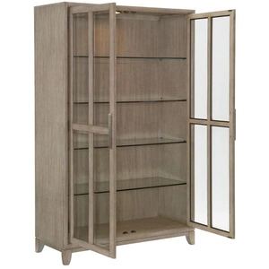 Homelegance Mckewen Modern Wood Curio, Light Gray