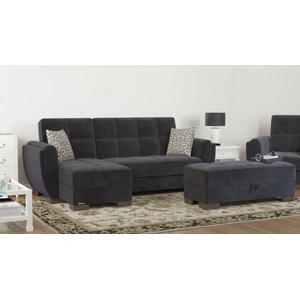 Casamode Armada Air Fabric/PU Convertible L-Shaped Lounge Sectional Sofa