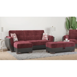 Casamode Armada Air Fabric/PU Convertible L-Shaped Lounge Sectional Sofa