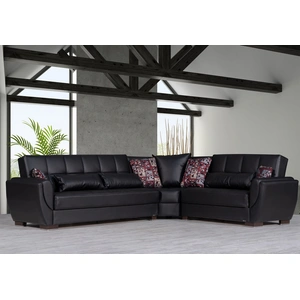 Casamode Armada Air PU Convertible L-Shaped Sectional Sofa