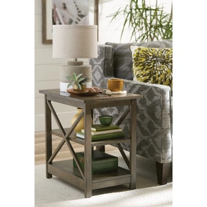 Hammary Rectangular Wood Chairside Table