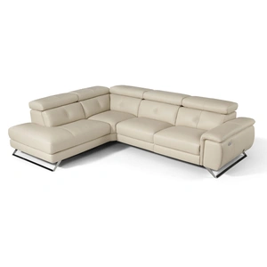Diven Living Allegro Leather Modular Sectional Sofa, Spessorato Lino