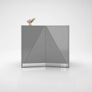MDD Office Furniture Alpa 49-inch Straight Small Reception Desk w/LED Light