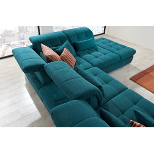 Nordholtz Alpine Leather/Microfiber U-Shaped Sectional Sofa w/Sleeper & Storage