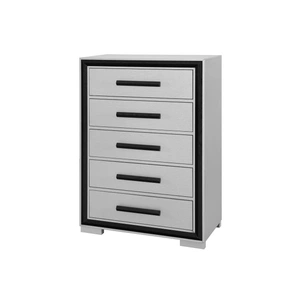 Global Furniture USA Amelia Fabric/Wood Bedroom Set, Grey/Black