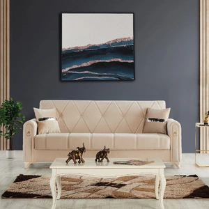 Empire Furniture, USA Amman Fabric Sofa Bed, Beige