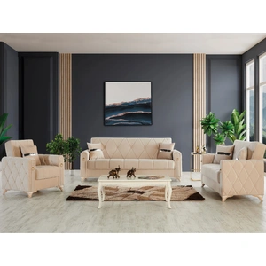 Empire Furniture, USA Amman Fabric Living Room Set, Beige