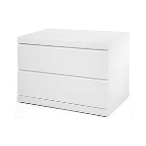 Whiteline Modern Living Anna Large Nightstand, High Gloss White