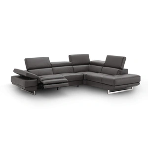 J&M Furniture Annalaise Leather Sectional w/ Recliner