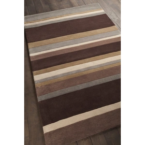 Chandra Antara Wool Handmade Rug, Brown/Yellow/Grey