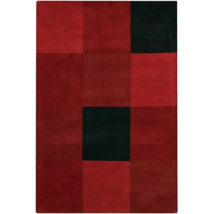 Chandra Antara Wool Handmade Rug, Red/Black