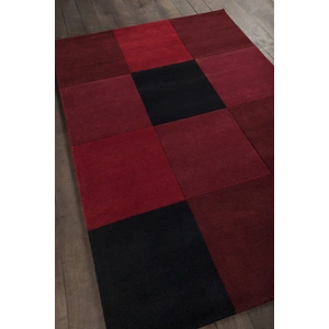 Chandra Antara Wool Handmade Rug, Red/Black