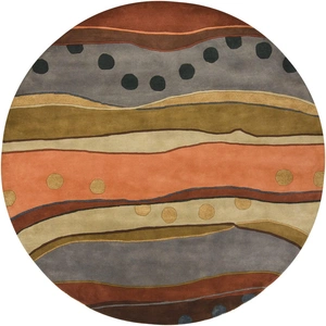 Chandra Antara Wool Round Handmade Rug, 7'9-inch, Multi