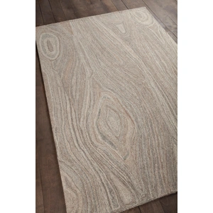 Chandra Anya Wool Rectangular Hand-tufted Rug, Tan/Grey
