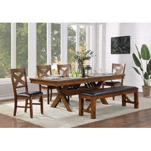 ACME Apollo Wood/Wood Veneer Rectangular Extendable Dining Table, Walnut