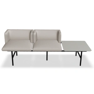 MDD Office Furniture Agora 3 Segment Seating Bench w/Backrest & Table